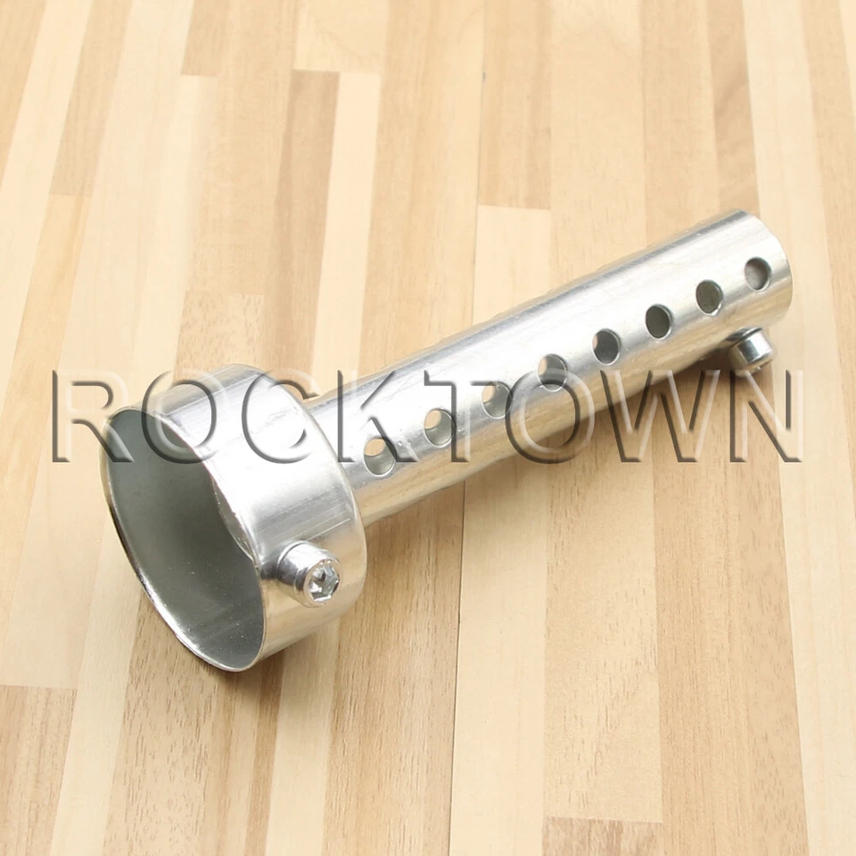 Motorcycle Exhaust Can Muffler Baffle DB Killer Removable Silencer Silver 48mm - Image 1 of 1