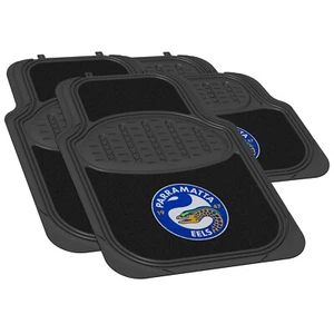 84023 PARRAMATTTA EELS NRL TEAM LOGO SET OF 4 CAR FLOOR MATS MOTORING - Picture 1 of 1
