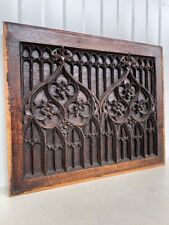 A Stunning GOTHIC REVIVAL  Carved panel in wood (3)
