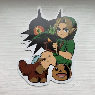 2.5” Zelda Vinyl Decal - Link Mask - For Nintendo Switch Dock 3DS Wii Cup Bottle