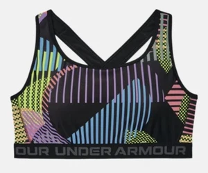 Under Armour Plus Size 3X MuIticolor Crossback Mid Printed Sports Bra 1371442 - Picture 1 of 10