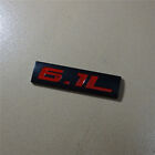 1X Red 6.1L Black Matte Metal Decal Emblem Sticker Badge Turbo Bumper 3D Limited