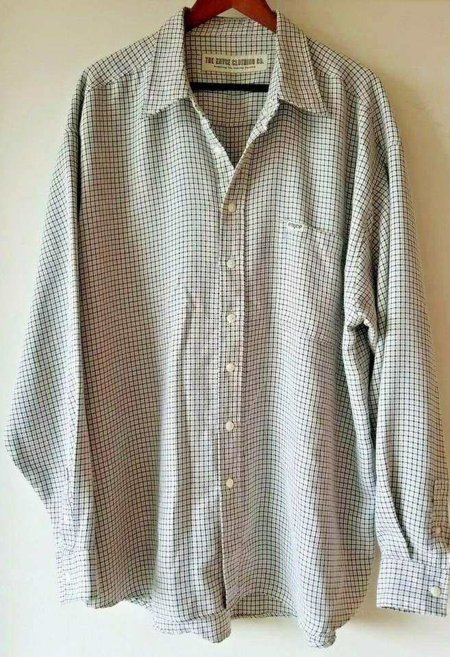 ENYCE Button Front Long Sleeve Super Soft Cotton Collared Shirt W/B Ckd Mens XXL - Image 1 of 4