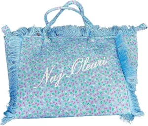 NAJ-OLEARI Borsa Due Manici con Frange, 25 × 45 × 16 cm - Foto 1 di 3