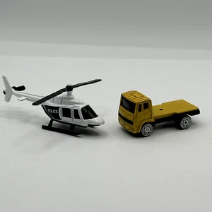 Maisto Police Helicopter & Yellow Truck - Diecast Toy - Picture 1 of 14