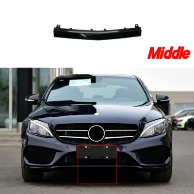Нижний черный молдинг отделка переднего среднего бампера для Mercedes_Benz W205 C300 AMG - Изображение 1 из 4