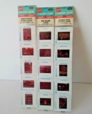 GAF Pana-Vue Travel Slide Sets New Orleans, Bourbon Street, French Quarter NEW! - Image 1 of 4