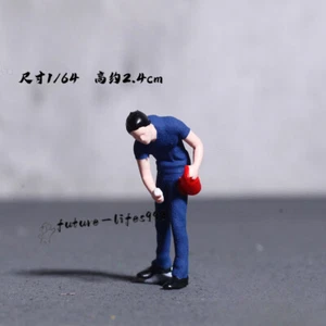 1/64 Diorama Car Mechanic Figure Model City Garage Scene Display Props Model Toy - Picture 1 of 41