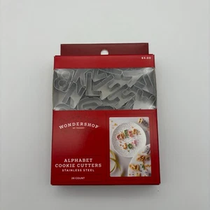 Wondershop Cortador de Galletas Alfabeto Acero Inoxidable, 26ct Decoración Recortes NUEVO - Imagen 1 de 2