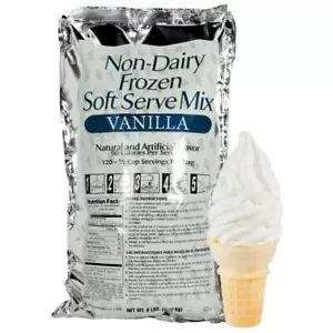(CASE OF 6) 6 lb. Non-Dairy Soft Serve Ice Cream Mix Vanilla Flavour - Picture 1 of 3