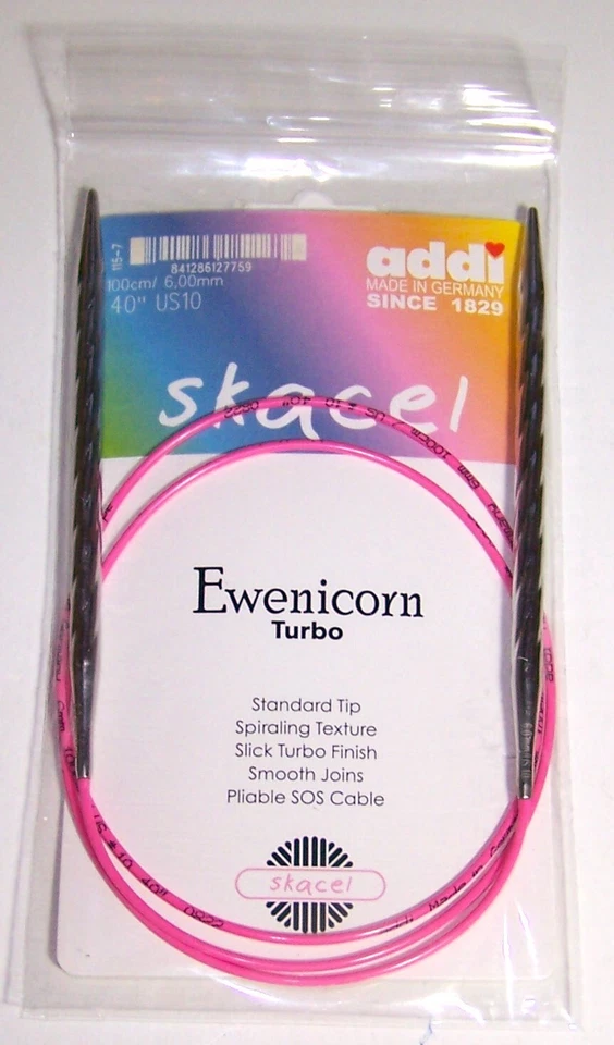 Aguja de tejer circular Skacel Addi Ewenicorn Turbo tamaño EE. UU. 10 - 6,00 mm 40" Foto 1 de 1
