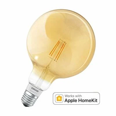 4x OSRAM SMART+ LED Globe Gold Bluetooth E27 50W dimm EEK F (Spektrum A bis G) - Bild 1 von 4