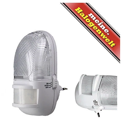 LED Nacht-Licht mit Bewegungsmelder (5-6m) Treppen-Leuchte Steckdosen-Lampe  - Bild 1 von 4