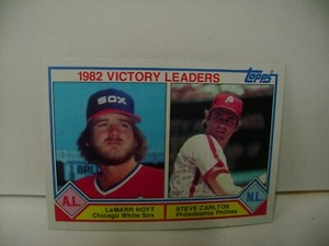 1983 TOPPS #705  1982 VICTORY LEADERS  LAMARR HOYT  STEVE CARLTON