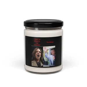 Scented Soy Candle, 9oz, Karen Kamala wants to speak to the manager, Trump - Picture 1 of 5