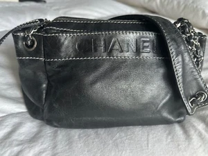 Chanel Black Lax Accordion Vintage Handbag 2003 - Picture 1 of 11