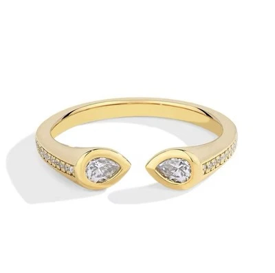 2ct VVS1 D Excellent 18K Yellow Gold Lab Created Ring Diamond Test Certified - Image 1 of 3