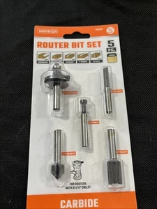 5pc Carbide Router Bit Set: For Routers with a 1/4" Collet - Model #56550 - Picture 1 of 2