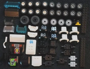 LEGO Car Vehicle Part 150g Pieces Wheel Mudguard Windscreen Base Axle Bundle Lot - Picture 1 of 5
