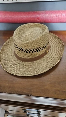 Sombrero de paja para hombre protector solar canguro mediano Foto 1 de 4