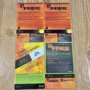 4 SET Original OG Xbox Live 2 Monate Kostenlose Testcode Einlagen Microsoft Vintage - Bild 1 von 10