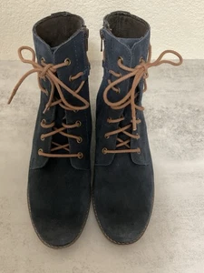 Josef Seibel Sienna 70 schwarze Leder Stiefeletten Boho EU 40 US 9-9,5 Spitze Reißverschluss - Bild 1 von 9