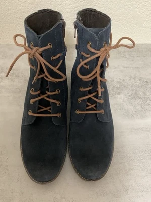 Josef Seibel Sienna 70 Botines Cuero Negro Boho EU 40 US 9–9.5 Encaje Cremallera Foto 1 de 4