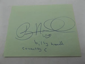 5" x 4" AUTOGRAPH BOOK PAGE HAND SIGNED BY BILLY HAMILL & BILLY JANNIRO - Picture 1 of 2