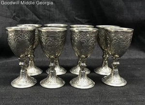 8 Corbell & Co Silver Plate Cordial Cup Lot - Picture 1 of 5