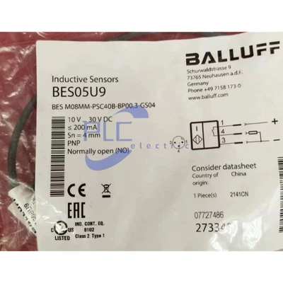 BALLUFF BES05U9 BES M08MM-PSC40B-BP00,3-GS04 sensor brand new free shipping - Image 1 of 3