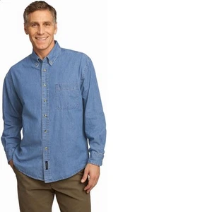 Port & Company ® - Camisa vaquera de manga larga Value SP10 para hombre tallas XS-6XL - Imagen 1 de 3