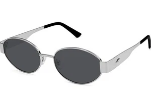 SOJOS Retro Oval Sunglasses for Women, UV400 Protection, Silver-Gray - Picture 1 of 10