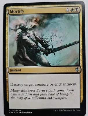 MTG Magic The Gathering Card Mortify Instant White Black C16 Commander 2016 - Image 1 of 2
