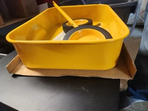 Vintage JD Deere Ertl 1970 NOS USA Pedal Tractor Trailer Wagon UTILITY YELLOW  - Picture 1 of 5