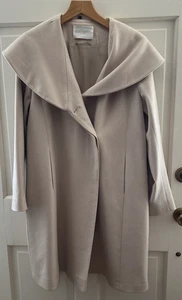 Fleurette Coat Womens Large Loro Piana Italy Wool Light Apricot READ - Picture 1 of 16