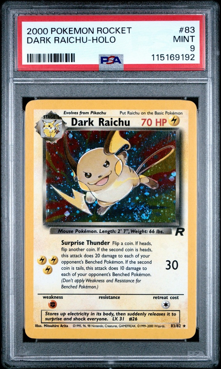 Darkness Raichu Pokémon TCG Individual Collectible Card Game