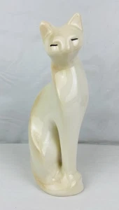 Vintage Katze Kätzchen Statue Figur 12" Mid Century Modern Dekor Keramik Pottery  - Bild 1 von 9