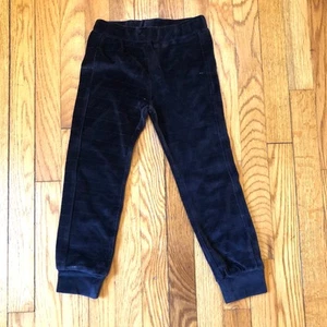 Frenchie NWOT Girl's Navy Velour Gold Metallic Striped Pants Size 4T - Picture 1 of 9