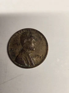 1965 Lincoln Penny With No Mint Mark - Picture 1 of 2