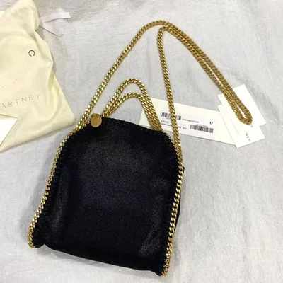 Bolso de Hombro Pequeño Stella McCSteartney Falabella Cadena Dorado Bolso de Mano Negro Outlet Foto 1 de 4