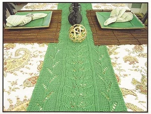 MEADOWOOD TABLE RUNNER Figheadh Yarnworks Knitting Pattern #2242 Jennifer Hagan - Picture 1 of 3