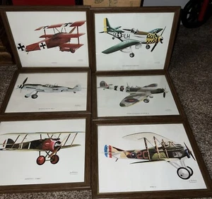Framed John Batchelor WWI WWII Fighter Plane Time The Epic Flight 1981 Time Life - Picture 1 of 10
