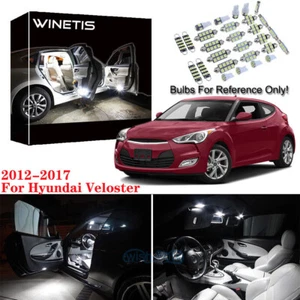 6000K White Interior LED Lights Bulbs Package For 2012-2017 Hyundai Veloster - Foto 1 di 12