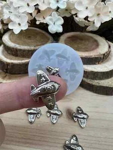 Airplane-plane silicone mold (TINY-SHALLOW), handmade, for crafts - Picture 1 of 10