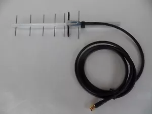 Super WLAN Antenne Richtantenne Yagi 2,4 GHz 1,5m RG58 Kabel und RP-SMA Stecker. - Bild 1 von 2
