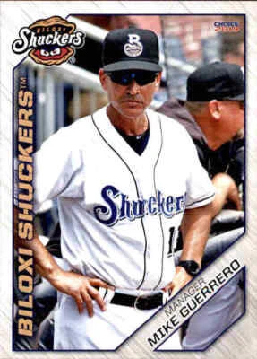 2019 Biloxi Shuckers Choice #27 Mike Guerrero Manager Dominican Republic DR Card - Image 1 of 2