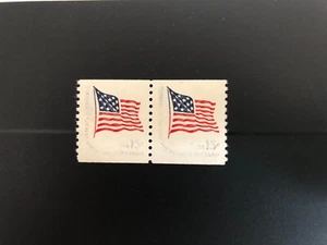 US Postal Error Stamps #1618#C color grey omitted. Pair, Mint, NH - Picture 1 of 2