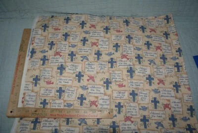 Tela Tradiciones Bienaventuranzas Benditas Son..36" x 44 W Acolchado Algodón Envío Rápido Foto 1 de 3