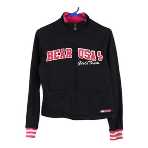 Age 10 Bear Zip Up - Small Black Cotton Blend - Picture 1 of 4