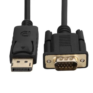 1.8m HD 1080P DisplayPort Auf VGA Kabel Konverter Adapter Für PC Laptop Neu - Bild 1 von 7